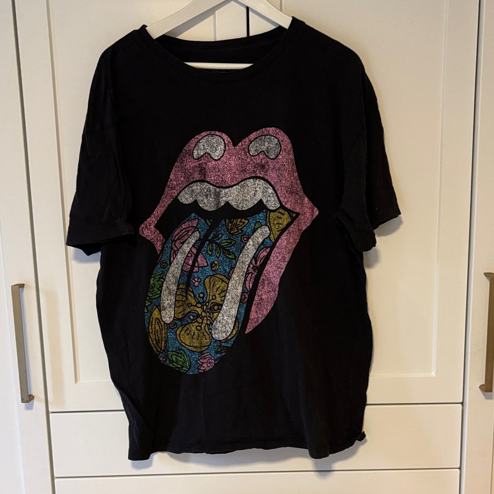 The Rolling Stones Black Cotton T-Shirt